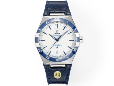 Omega Constellation 41MM 8900/8901 Movement Ceramic Bezel White/Red Dial Watch